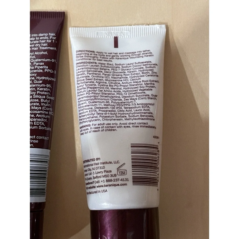 Keranique Scalp Stimulation Shampoo & Volumizing Keratin Conditioner 1 fl oz New